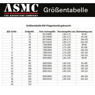 BW Fliegerkombi gebraucht