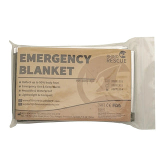 Rettungsdecke Oliv/Silber