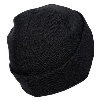 Rollmütze Wolle schwarz