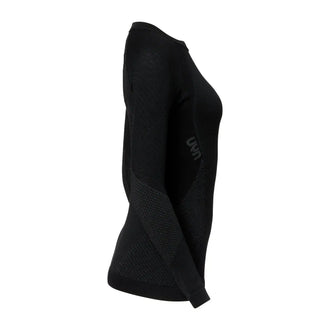 Longsleeve Fusyon Merino schwarz anthrazit Frauen