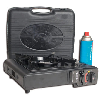 Camping-Gaskocher mit Piezo-Zündung für Butangas