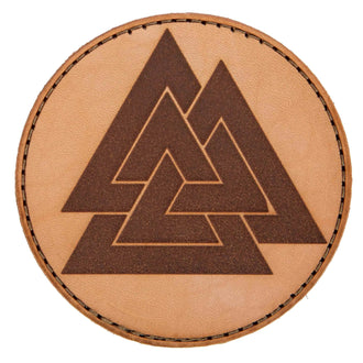 Lederpatch Valknut sand
