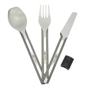 Titan Besteck Set dreiteilig mit Silikonmanschette