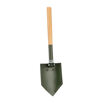 Klappspaten Deluxe Holzstiel 2-teilig natur