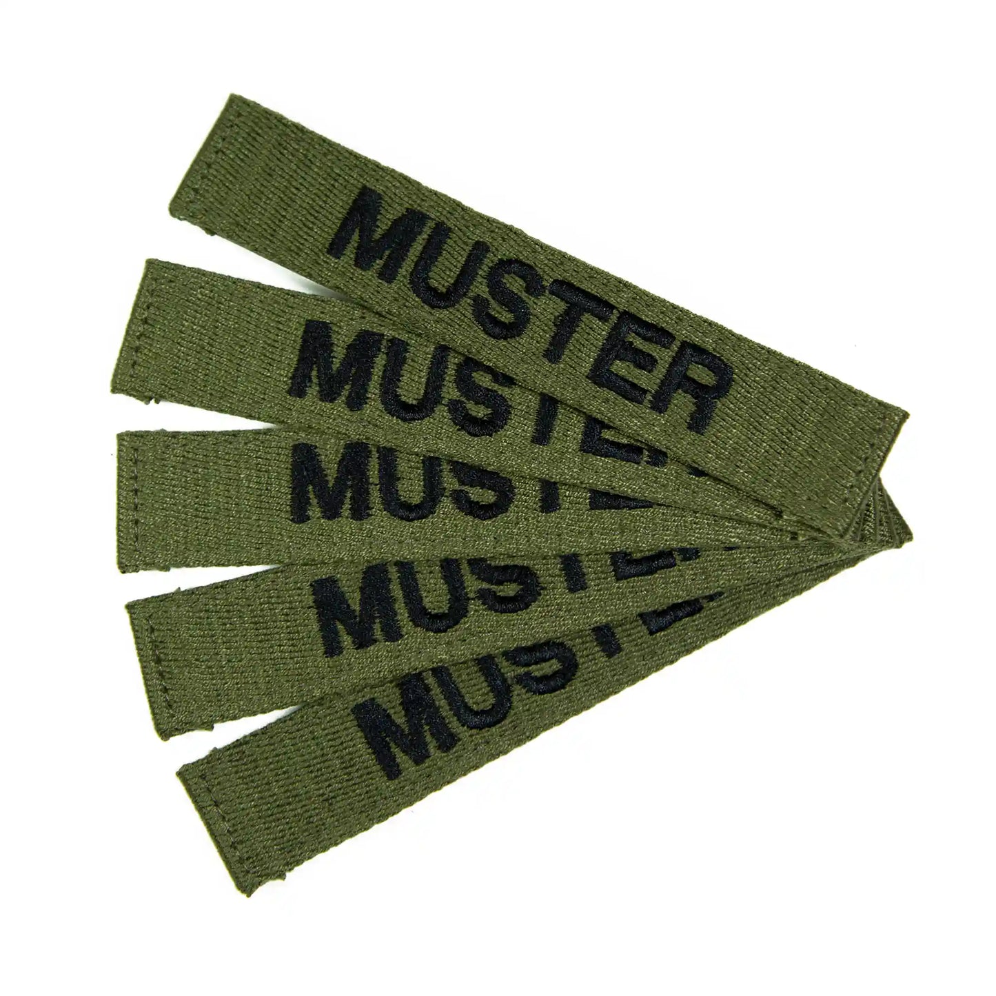 Namensbänder 5er Set Foliage Schwarz gestickt auf Textil