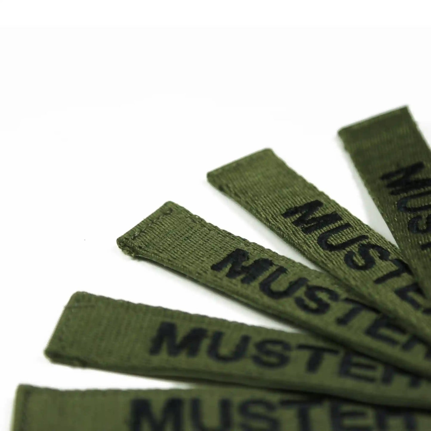 Namensbänder 5er Set Foliage Schwarz gestickt auf Textil