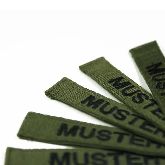Namensbänder 5er Set Foliage Schwarz gestickt auf Textil