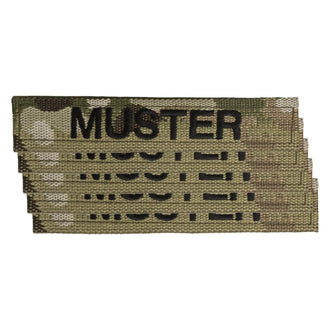 Namensbänder 5er Set Multicam Schwarz gestickt auf Textil