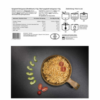 Hauptgericht Bolognese mit Rindfleisch