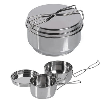 Tschechisches Kochgeschirr Edelstahl 2er Set