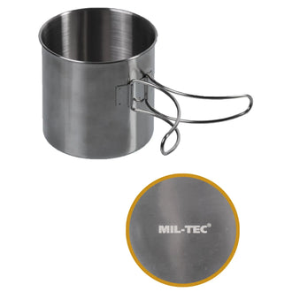 Trinkbecher Edelstahl Drahtgriffe 800 ml