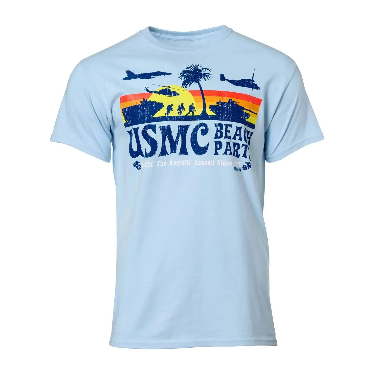 7-62-design-t-shirt-usmc-beach-party-sky-blue-ansicht-1