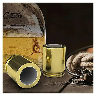 Shotgläser 50 Caliber goldfarben 2er Set