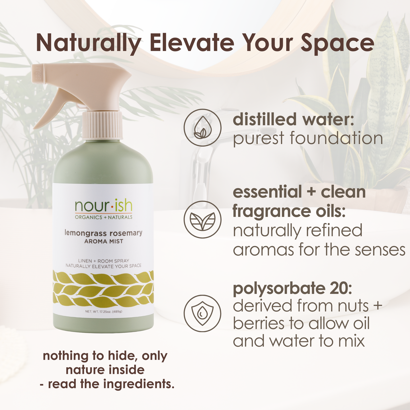Lemongrass Rosemary Aroma Mist