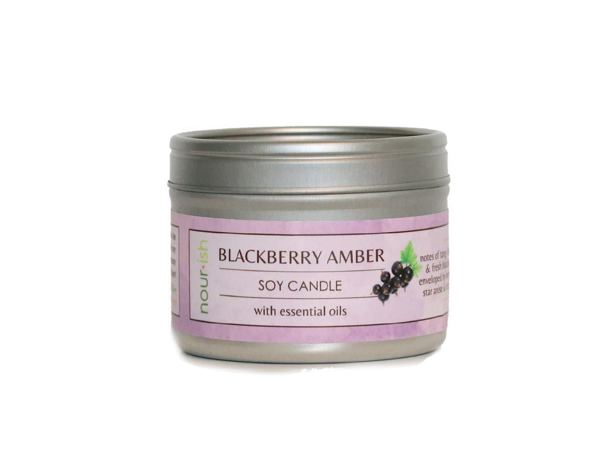 Blackberry Amber Travel Soy Candle